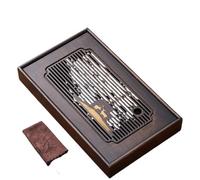 Plateau à thé en Bambou Plateau à thé en bambou, stockage de l'eau, service Kung Fu, plateau rectangulaire domestique, chinois(Small set)