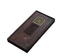 Plateau à thé en Bambou Plateau à thé Kung-Fu en bambou, plateau de rangement panneau creux, accessoires ménagers, services, planche, table(M36x15x4.2cm 700ml)