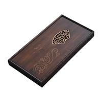 Plateau à thé en Bambou Plateau à thé Kung-Fu en bambou, plateau de rangement panneau creux, accessoires ménagers, services, planche, table(L40x21x5cm 1000ml)