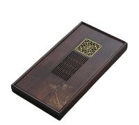 Plateau à thé en Bambou Plateau à thé Kung-Fu en bambou, plateau de rangement panneau creux, accessoires ménagers, services, planche, table(L39.7x21x4.2cm 900ml)