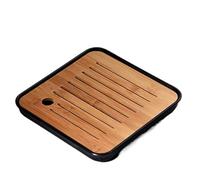 Plateau à thé en Bambou Service à thé, plateau en bambou, table mélamine, stockage de l'eau, service, tasse Pu'er chinois, outils cérémonie(Shape 4)