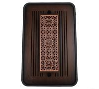 Plateau à thé en bois avec bords lisses, drainage rapide et design amovible pour un nettoyage facile pour service à thé Kung Fu, double fonction de rangement et de drainage pour l'infusion du thé