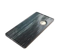 Plateau à thé en pierre de grain de bois vert naturel pour un usage domestique, table à thé moderne en pierre, service à thé chinois, table à thé (80 x 40 x 3 cm)
