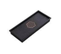 Plateau à thé en pierre imitation or noir, plateau rectangulaire, table de fabrication à sec, pour la maison avec stockage et drainage de l'eau Ensemble de thé Gongfu
