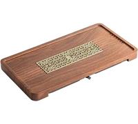 Plateau à thé Kung Fu Chinois en Bois, Plateau de Service Japonais avec boîte de Stockage d'eau, boîte de Service de Drainage, Type réservoir pour Le Bureau à Domicile