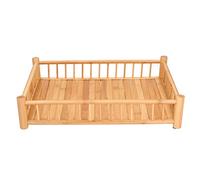 Plateau à thé Kung Fu Kuuleyn rectangulaire, plateau à thé Kung Fu, accessoires de soucoupe, conteneur de stockage de café et de nourriture, décoration chinoise (Couleur originale)