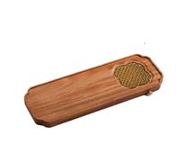 Plateau à thé moderne en bambou jaune avec drainage complet - Table de séchage élégante en forme de cactus pour la maison et l'extérieur, idéale pour les amateurs de thé et les divertissements