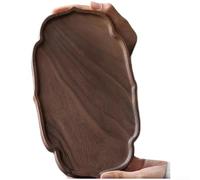 Plateau à thé pour infusion à sec, 26 x 15 x 2 cm, en bois de noyer, style chinois, service à thé zen maison, design compact avec forme irrégulière, nouvelle esthétique chinoise