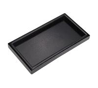 Plateau à Thé Rectangulaire en Bois Noir, Plateau en Bois Solide de Casse-croûte de, Café, Plateaux Fast-Food/Cantine, pour Hôtels Restaurants Cafés(8.66 X 4.72 X 0.79 Pouce)