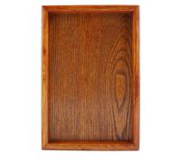 Plateau à thé rectangulaire en bois, table de service, assiettes, snacks, rangement de nourriture pour l'hôtel et la maison (22 x 15 cm)