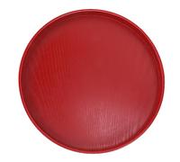 Plateau à thé rond en bois, plateau de service pour la maison, salon de thé, bois composite épais et durable, multifonction, entretien facile (27 cm)