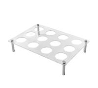 Plateau à œufs en acrylique - Support pour plan de travail à 12 trous - Rangement alimentaire - Installation sans effort | Organisateur étagère armoire de cuisine Refriger