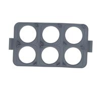 Plateau à œufs en silicone avec 6 anneaux amovibles pour des œufs parfaits, des crêpes, des sandwichs, antiadhésif, résistant à la chaleur, réutilisable, passe au lave-vaisselle,