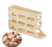 Plateau À Œufs Pour Réfrigérateur | Porte-œufs Pour Réfrigérateur À 4 Couches À Roulement Automatique - Distributeur De 30 Capacités, Boîte Antidérapante Ṕour Boulangerie, Cuisine, Fermier, Marché, Pr