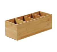 Kesper 70850 - Range-couverts avec 4 compartiments - En bambou certifié FSC