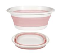 Plateau à vaisselle pliable - Évier en PP TPR 31 x 31 x 4,5 cm, double poignée suspendue pliable, évier portable peu encombrant | Camping RV Lavage du visage Bain de pieds Panier à linge