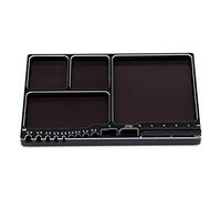 Plateau À Vis En D'aluminium Rangement D'outils Magnétiques Boîte D'entretien Carrée Pour Voiture Camion Modèle Pièces Accessoires