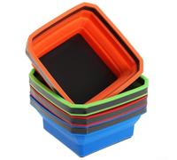 Plateau à vis magnétique pliable en silicone avec base magnétique puissante pour matériel, écrous, boulons, outils, 11,4 cm