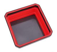 Plateau à vis pliable, bol magnétique en silicone pour rangement de pièces d'outils, 11,4 cm, extensible jusqu'à 5,1 cm, organisateur d'atelier peu encombrant (rouge)
