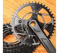 Plateau à vitesse unique étroit et large compatible avec VTT, 1 disque d'engrenage en alliage d'aluminium pour les trajets et le cyclisme (42T)