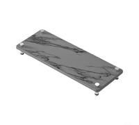 Plateau absorbant pour évier et salle de bain, tapis de séchage en diatomite 28 x 11 cm, planche d'égouttage à séchage rapide pour organisateur de savon et d'articles de toilette, blanc (gris)