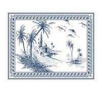 Plateau Acrylique Grand Modèle 46x36cm Les Dépareillées Bleu