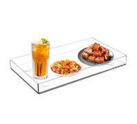 Plateau Acrylique - Plateau De Service Rectangulaire, Organisateur Décoratif Pour Table Basse | Tablette À Snack Acrylique Pour Snack À Thé, Vanité De Cuisine | Rangement Rectangulaire Décoratif Pour