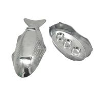 Plateau alimentaire de conception de poisson - plateau de pot chaud en aluminium, plat de style thaï traditionnel, assiette de service en forme de poisson pour la rétention de chaleur et la présentati
