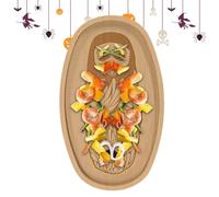 Plateau alimentaire effrayant en bois pour Halloween | Plateau de service effrayant en bois pour fête de fin d'année, table de bureau à la maison, fête d'Halloween