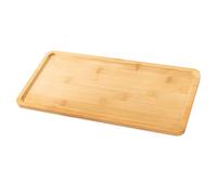 Plateau alimentaire en bois rustique carré avec poignées, plateau décoratif pour petit déjeuner, pain, thé, support élégant pour la maison, la cuisine, les fêtes
