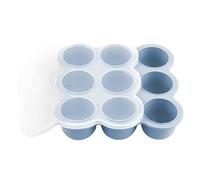 Plateau alimentaire pour bébé, 9 graphiques Moule en silicone alimentaire avec couvercle - Cube Container fruits de glace Forme plate Dessin facile manipulation de la nutrition du congelé au