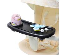 Plateau alimentaire pour poussette - Support universel pour collations, plateau pour poussette bébé | Organisateur de poussette léger 3 en 1 polyvalent avec porte-boissons, plateau d'accessoires antid