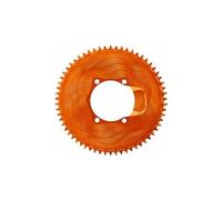 Plateau alugear rond narrow wide 110 bcd 4 trous asymetrique shimano 1x12 vitesses route gravel orange