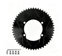 Plateau Aluminium Léger 110BCD pour Vélo Route 53T | Compatible 110BCD, 4 trous, aluminium léger, design dents alternées, finition anodisée noire durable(R)