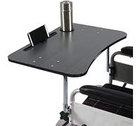 Plateau Amovible En Bois For Fauteuil Roulant, Plateau De Table À Manger En Bois Avec Téléphone Portable Et Porte-gobelet, Plateau Portable(Black)