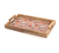 Amadeus Plateau Anjali rectangulaire Bois de manguier 40 x 25 cm Marron