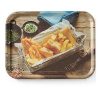 Plateau antidérapant pour servir de savoureuses frites de poisson 330 x 430 mm
