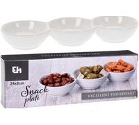 Plateau Apéritif à 3 Compartiments