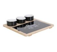 AltoBuy Plateau Apéro Bambou avec Planche à Découper en Verre + 3 Coupelles - SOKA