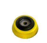 Plateau arrière de 48 mm pour polisseuses avec filetage de 6,3 mm - Construction en éponge, 17 mm d'épaisseur, plaque d'adaptation jaune pour ponceuses orbitales et polisseuses