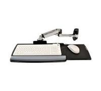 Plateau articulé pour clavier et souris - EQUIP - LX - Aluminium poli - Montable sur mur - Filaire