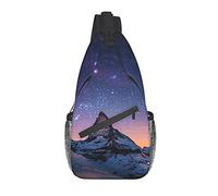 Plateau At Night Crossbody Chest Bag, Sac à bandoulière, Sac à dos de randonnée en plein air Week-end, Convient aux hommes et aux femmes