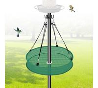 Plateau attrape-graines pour oiseaux de 50,8 cm pour mangeoire à oiseaux montée sur poteau, cerceau avec trous pour poteaux de 2,5 cm pour mangeoires à oiseaux en plein air, jardin, jardin (1)