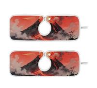 Plateau autour du robinet pour évier de cuisine à séchage rapide à suspendre - Protection anti-éclaboussures et protections - 37,8 cm - Noir Fire Mountain Red Fire