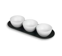 Plateau avec 3 bols Black Lacor Noir TU