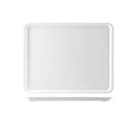 Plateau Avec Bord En Mélamine 35x25x2 Cm Blanc 79006 H&H