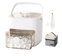 Plateau avec couvercle et bac, 48 cubes à double étage, empilable, récipient de congélation en silicone facile à démouler pour whisky, cocktail, café, jus, boissons, bar à domicile