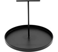 Plateau avec poignée en noir - Ø 30 cm - Plateau de service déco