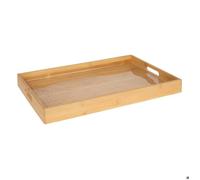5five – Plateau de service en bambou 46 x 30 cm avec poignées pour cuisine, salon, décoration