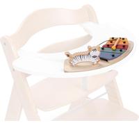 Plateau Avec Xylophone Bebe Play Music Pour Chaise Haute Bebe Alpha+ Et Beta+, Jouet En Bois Bebe (Certifié Fsc®) - Combinable Avec Le Play Tray, Matériau Recyclé - Zebra White